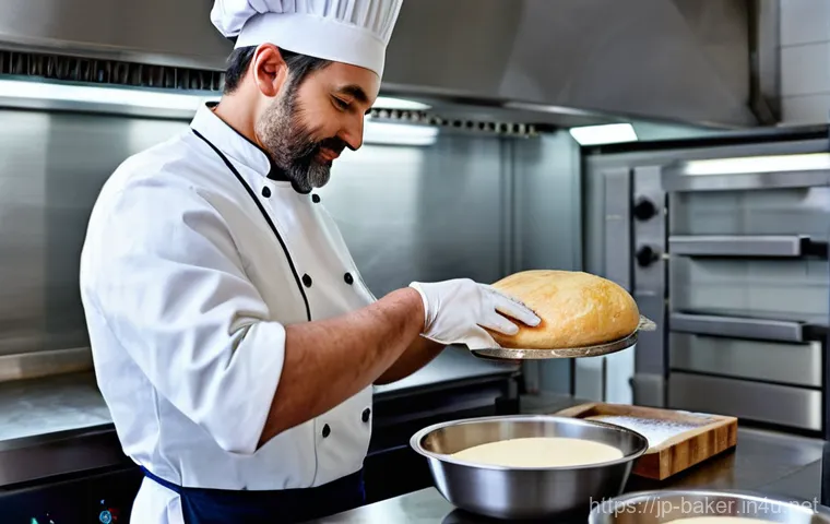 제과제빵 제품 품질 관리 요령 - **Prompt: Artisan's Delicate Touch on Fresh Ingredients**
    Create an image of a skilled pastry ch...